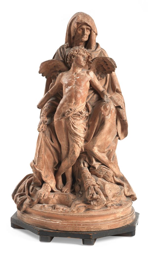 Gustave Dor&#233; : La Parca e l'Amore (La Parque et l'Amour)  - Scultura in terracotta - Auction Importanti Arredi e Dipinti Antichi - I - Casa d'aste Farsettiarte