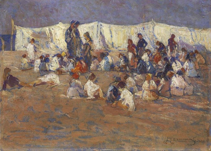 Ludovico Tommasi - Bambini sulla Spiaggia