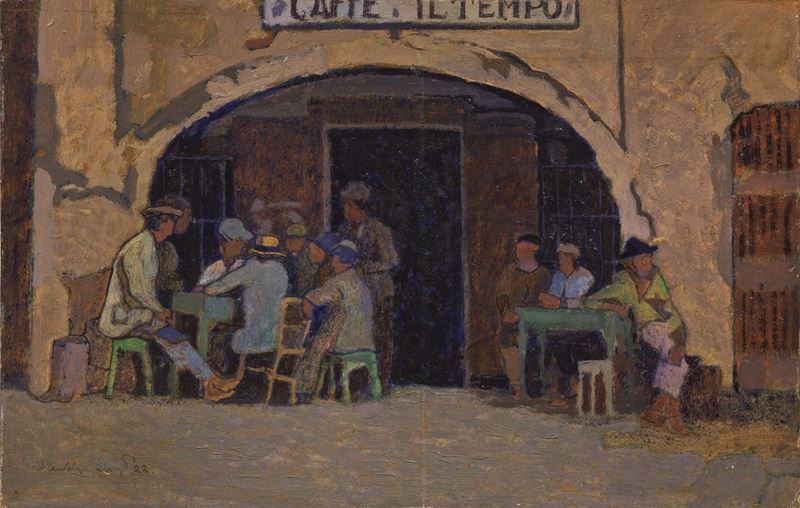 Llewelyn Lloyd - Caffè «il Tempo» a Marciana Marina (gli Oziosi)