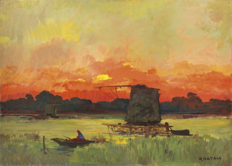 Renato Natali - Tramonto a Bocca D'arno