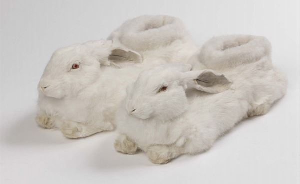 Wim Delvoye - Rabbit Slippers # 3