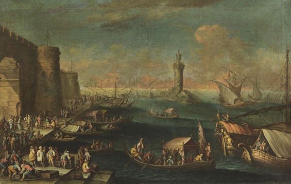 Bernardino Galliari (attr. a) - Scena marinaresca
