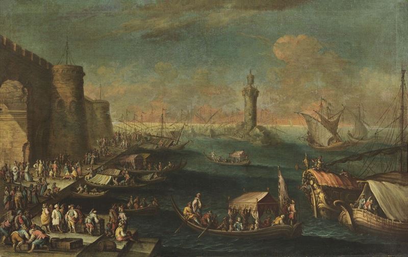 Bernardino Galliari (attr. A) - Scena Marinaresca