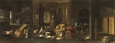 Natura Morta con Interno di Cucina