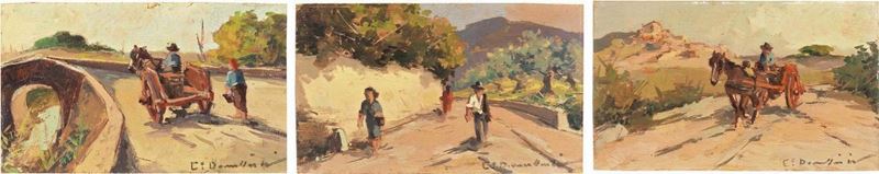 Carlo Domenici - «carro sul Ponte», «strada di Campagna» e «carro»