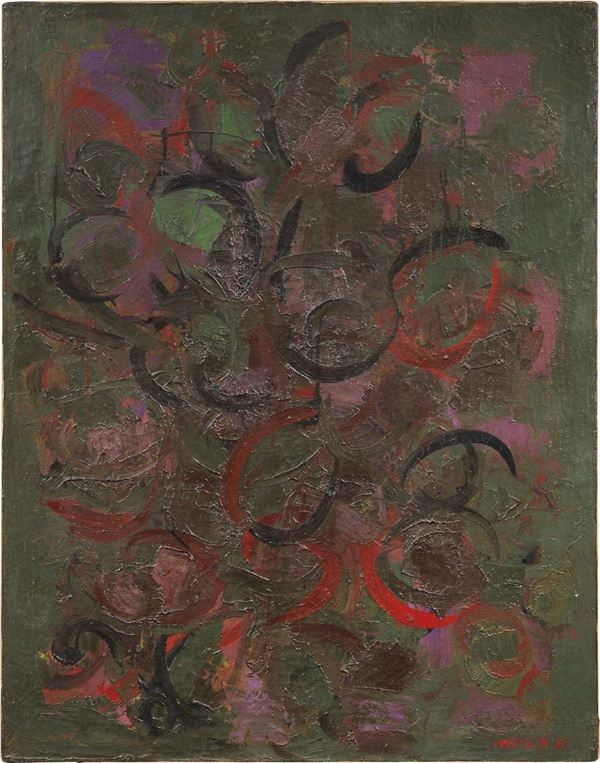 Ennio Morlotti : Paesaggio (Vegetazione)  (1961)  - Olio su tela - Auction MODERN ART - II - Casa d'aste Farsettiarte