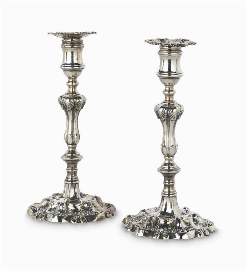 Coppia di Candelieri in Argento