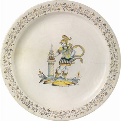 Grande Vassoio in Maiolica Policroma
