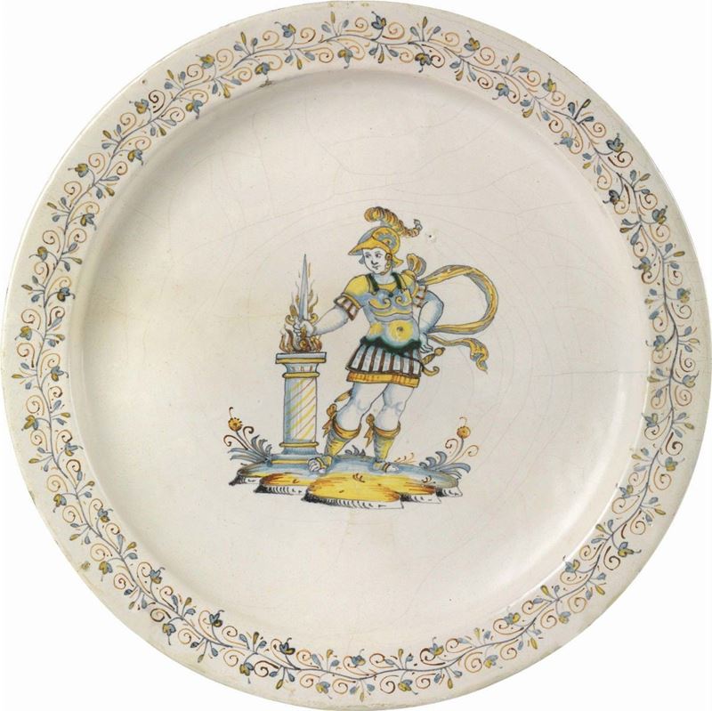Grande Vassoio in Maiolica Policroma