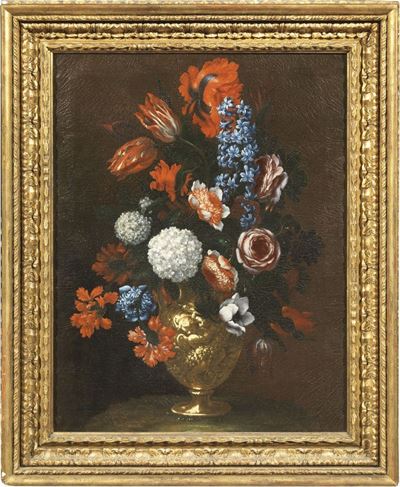 Natura Morta con Fiori e Vaso Figurato
