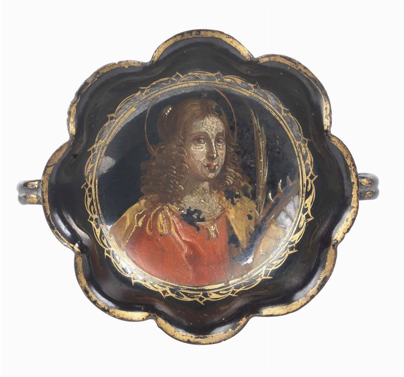 Ciotola Biansata in Maiolica Blu Oro