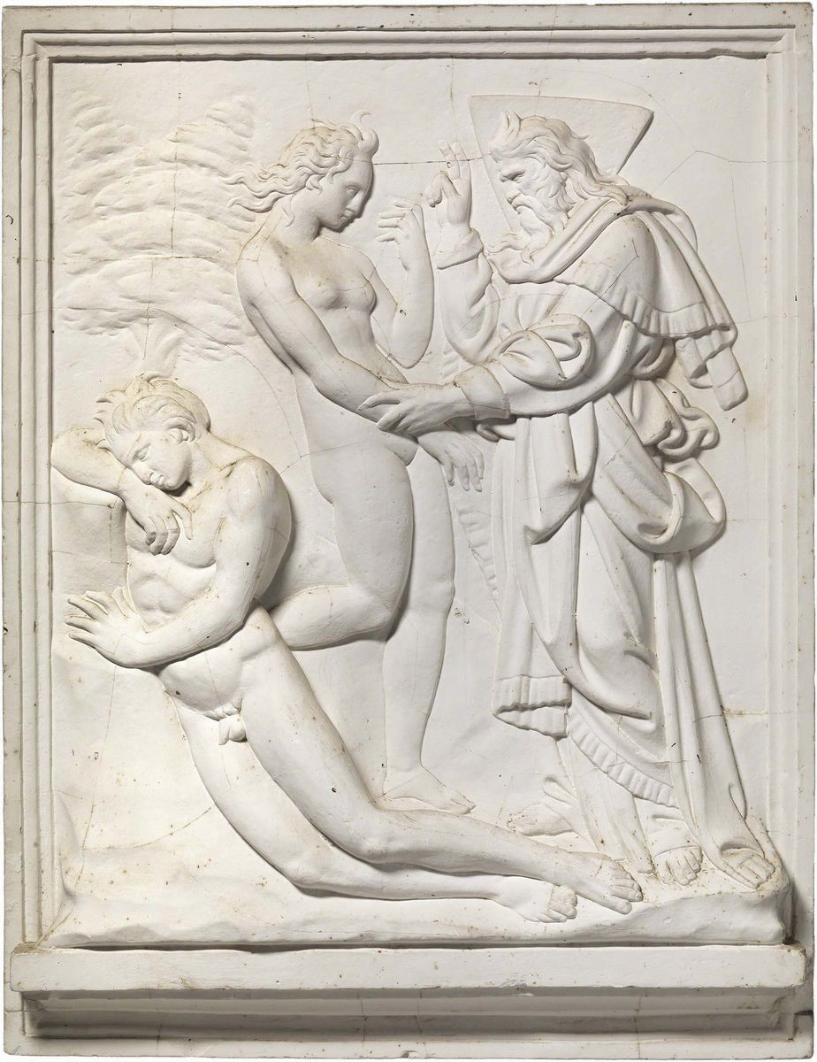 Coppia di Bassorilievi in Gesso