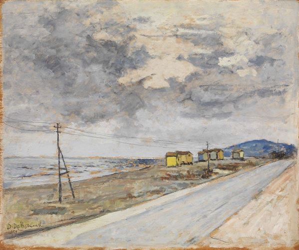 Domenico De Bernardi - Il mare a Marina di Massa (Sera)