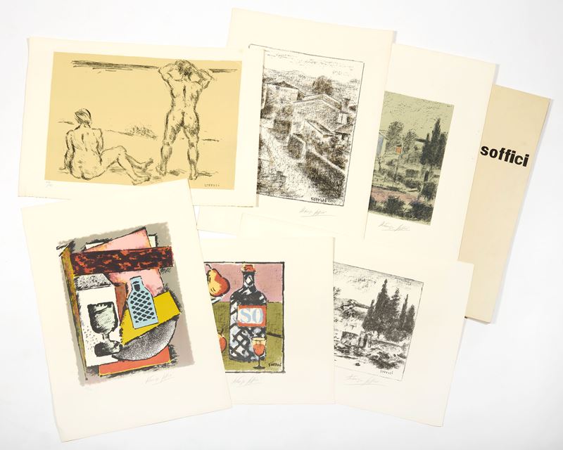 Cartella «6 litografie di Soffici»