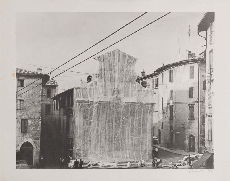 Christo Javacheff Christo - Due Grafiche da «packet Fountain And Packet Tower, Spoleto, 1968»