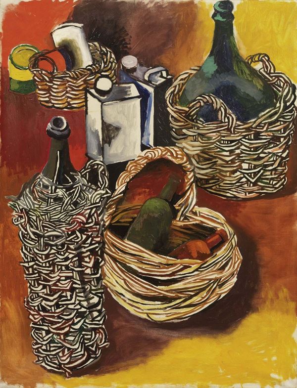Le damigiane  (1959)  - Olio su tela - Auction ARTE MODERNA - II - Casa d'aste Farsettiarte