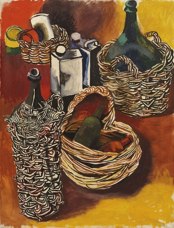 Le damigiane  (1959)  - Olio su tela - Auction MODERN ART - II - Casa d'aste Farsettiarte