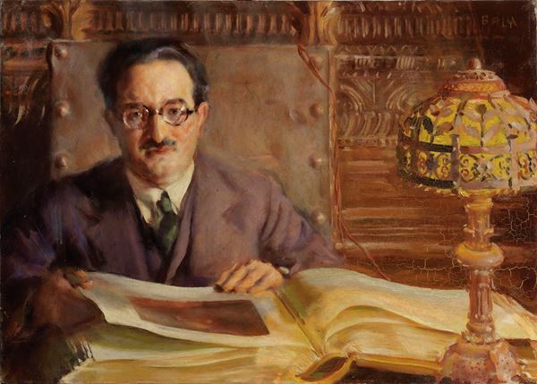Ritratto dell'editore Tuminelli  (1928)  - Olio su tela - Asta ARTE MODERNA - II - Casa d'aste Farsettiarte