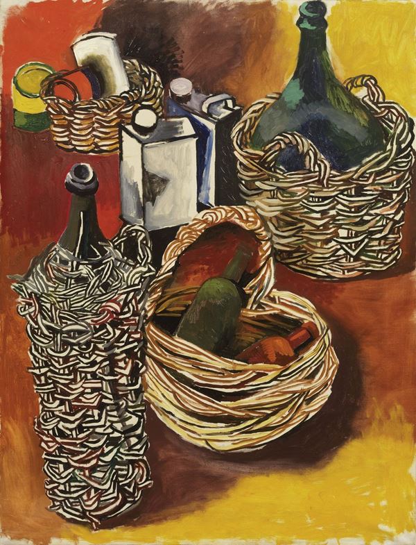 Le damigiane  (1959)  - Olio su tela - Auction MODERN ART - II - Casa d'aste Farsettiarte