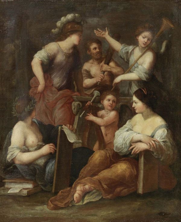 Scuola francese fine XVII secolo - Scena mitologica
