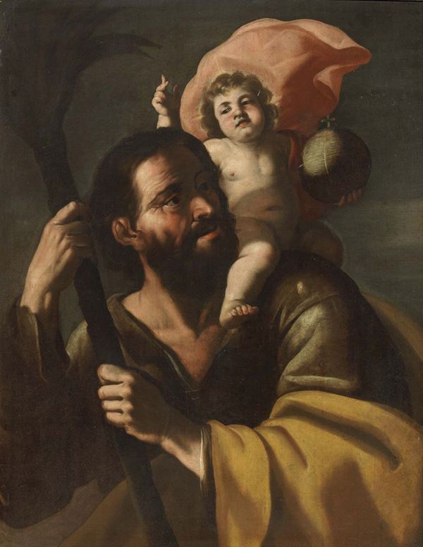 Scuola emiliana fine XVII secolo - San Giuseppe con Bambino
