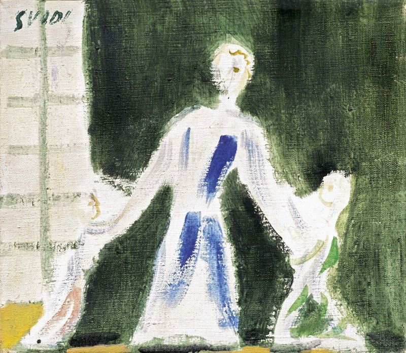 Virgilio Guidi - Donna con Bambini