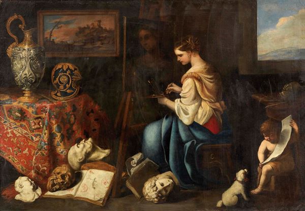 Scuola italiana del XVII secolo - Allegoria della Pittura