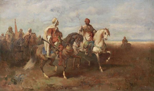 Ignoto orientalista del XIX secolo - Cavalieri arabi