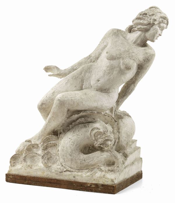 Gustave Fontaine : Bozzetto per la scultura «Mer»  - Scultura in gesso - Auction XIX AND XX CENTURY PAINTINGS, DRAWINGS AND SCULPTURES - BUY NOW - Casa d'aste Farsettiarte
