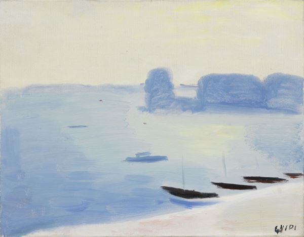Virgilio Guidi : Punta della Dogana  (1950)  - Olio su tela - Auction CONTEMPORARY ART - I - Casa d'aste Farsettiarte