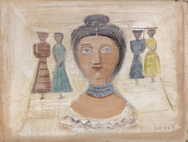 Massimo Campigli - Piccole Figure (figura e Scale)