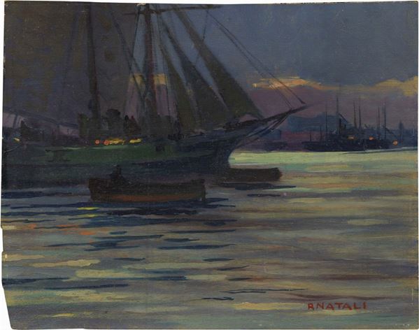 Renato Natali - Tramonto al porto