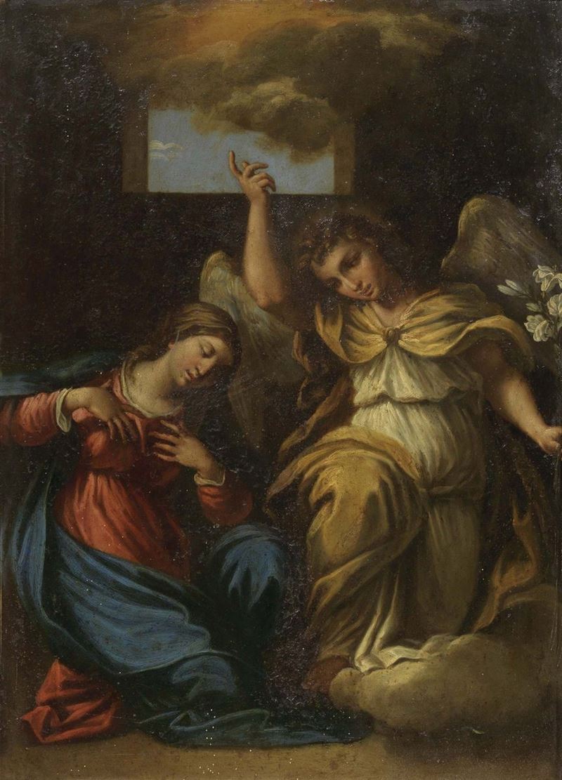 Scuola Senese Fine XVII Secolo - Annunciazione