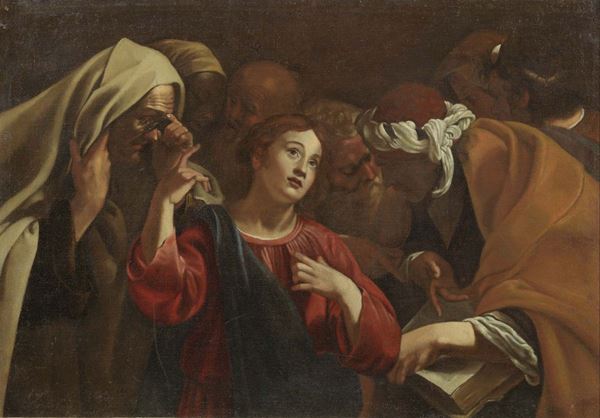 Scuola emiliana del XVII secolo - Gesù tra i dottori