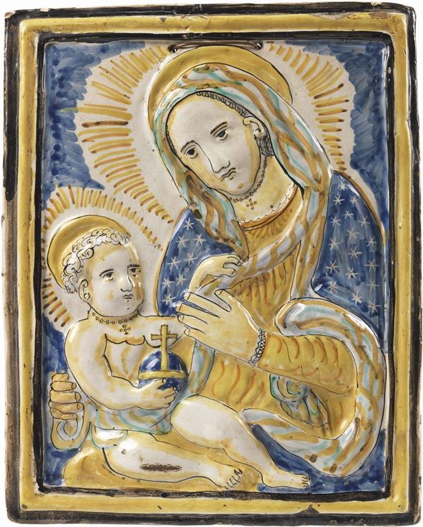 Scuola toscana fine XVII secolo - Madonna col Bambino