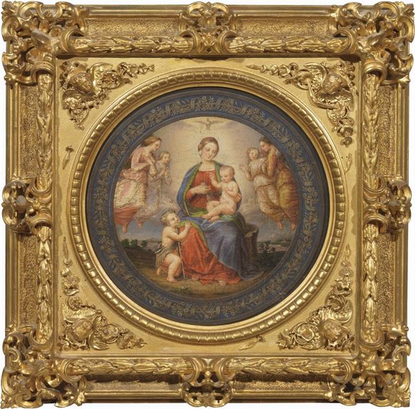 Ignoto del XIX secolo - Madonna col Bambino e San Giovannino