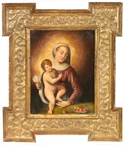 Madonna Col Bambino e Natura Morta