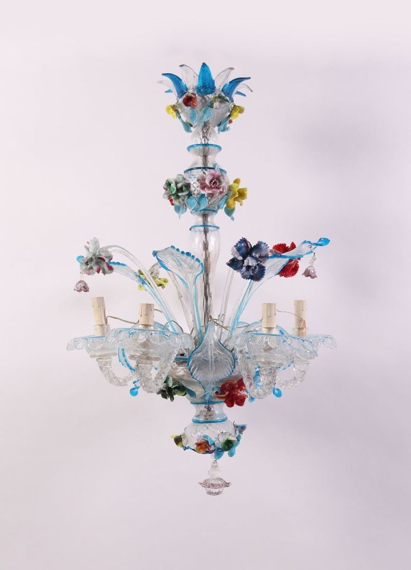 Lampadario in Vetro di Murano Colorato