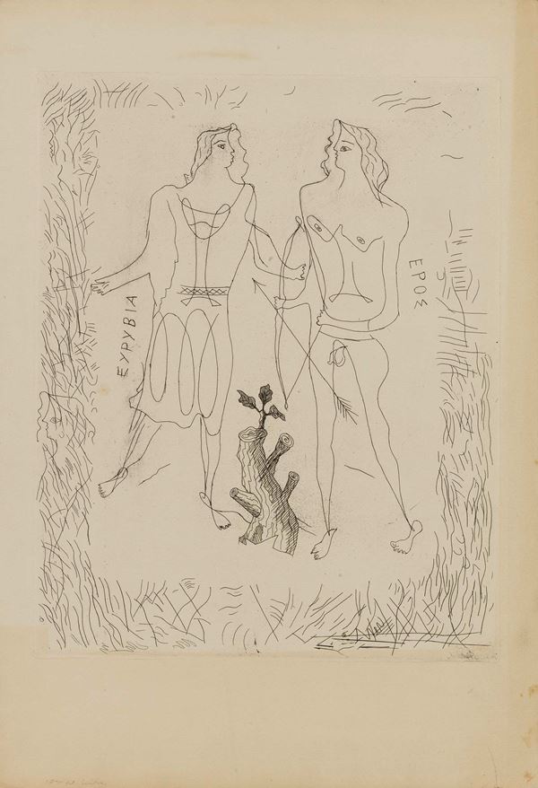 Georges Braque - Théogonie: Eurybia et Eros