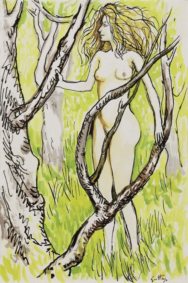 Renato Guttuso - Nudo nel bosco