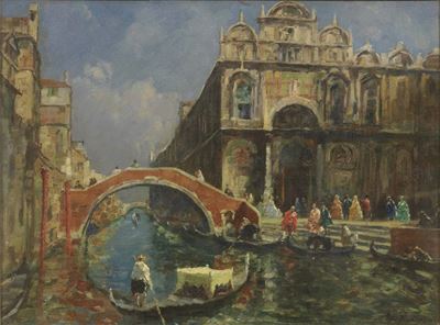 Veduta di Venezia con Campo San Giovanni e Paolo e Rio dei Mendicanti