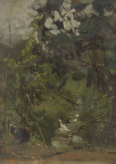 Paesaggio con Oca e Tacchino