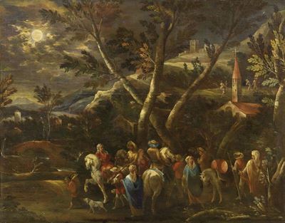 Paesaggio con Pellegrini in Viaggio