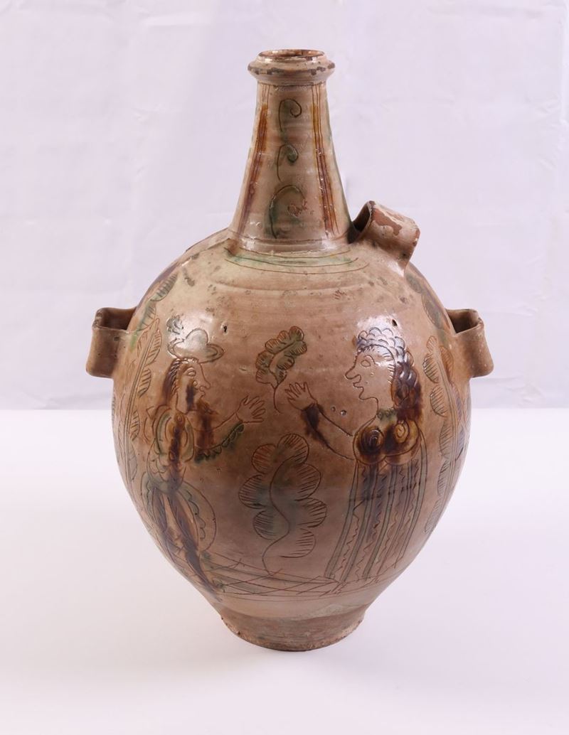 Grande Fiasca da Pellegrino in Maiolica