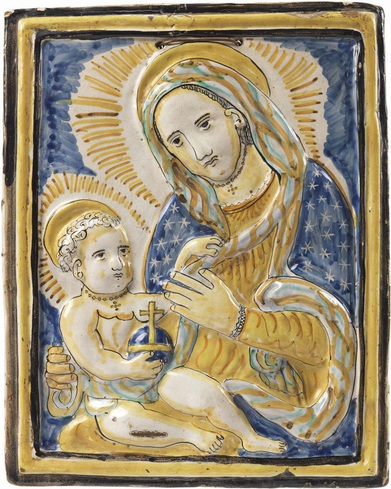 Scuola Toscana Fine XVII Secolo - Madonna Col Bambino