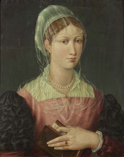 Ritratto di Dama con Velo e Libro