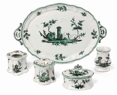Set da Scrittoio in Maiolica