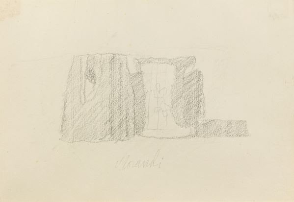 Giorgio Morandi : Natura morta  (1960)  - Matita su carta - Asta ARTE MODERNA - II - Casa d'aste Farsettiarte