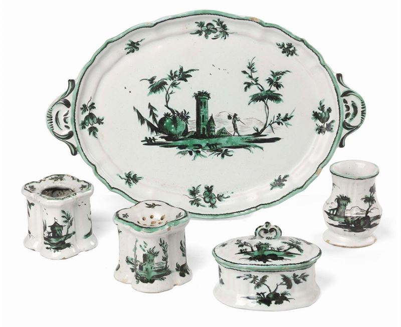 Set da Scrittoio in Maiolica