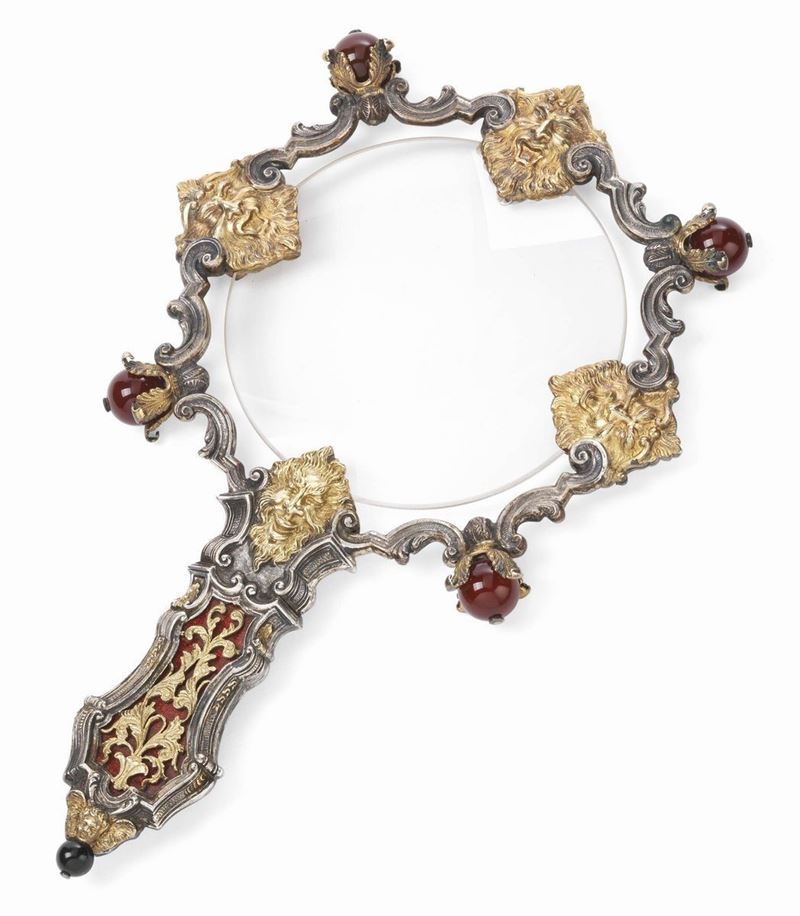 Elegante Lente da Tavolo in Argento